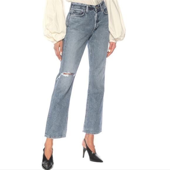 27×30 Goldsign The Nineties Boot High-Rise Bootcut Jean Saunton Vintage Wash - Picture 1 of 16